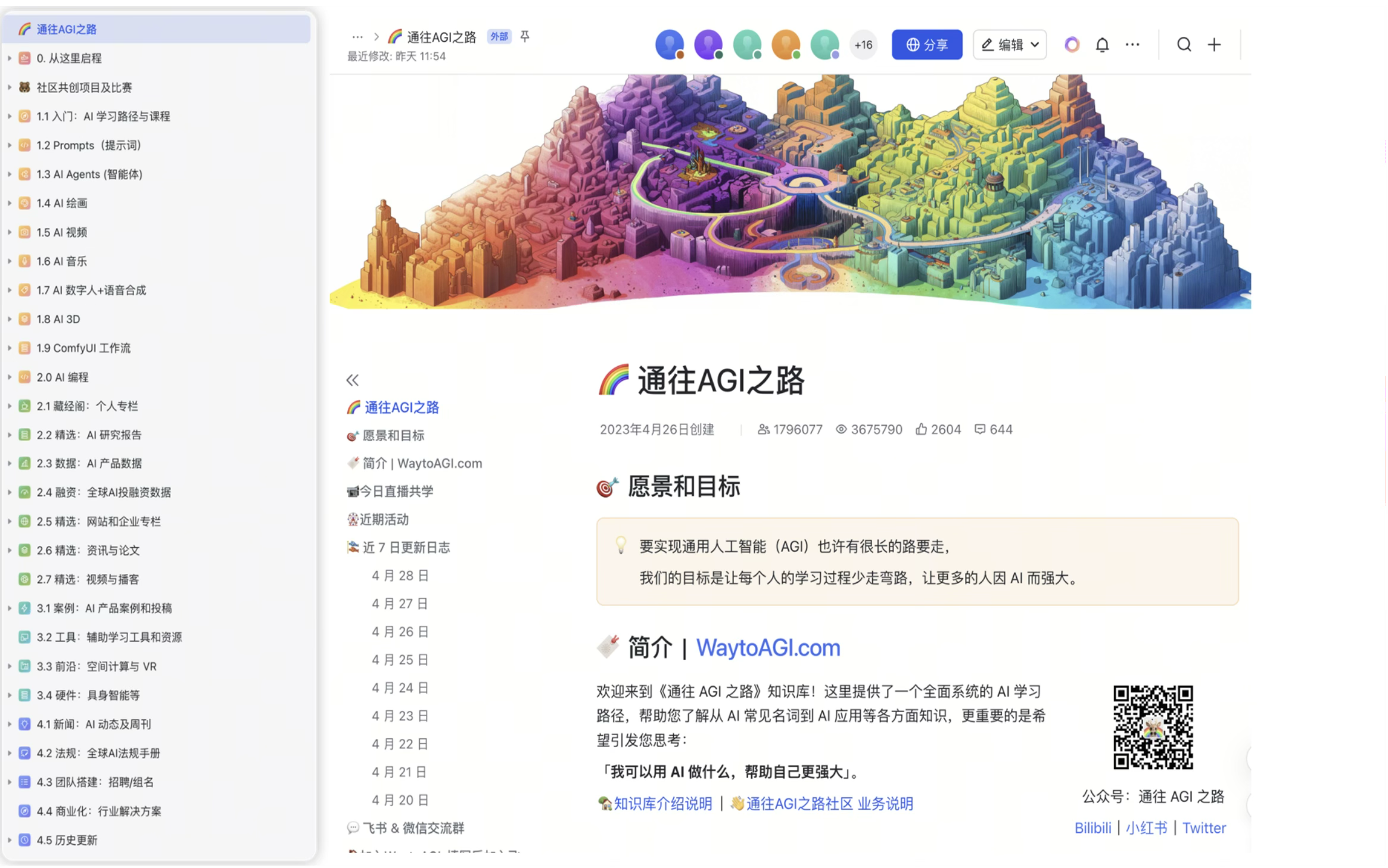 WaytoAGI 社区知识库截图